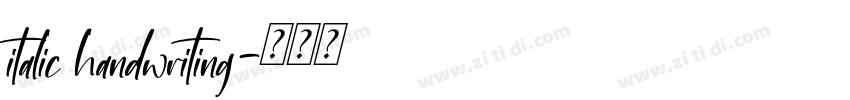 italic handwriting字体转换 italic handwriting字体转换